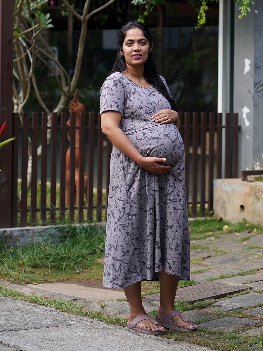 Maternity Knit Gown Gilda D Ash