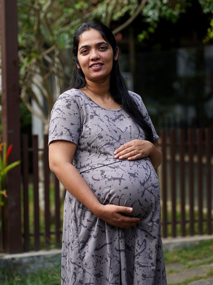 Maternity Knit Gown Gilda D Ash