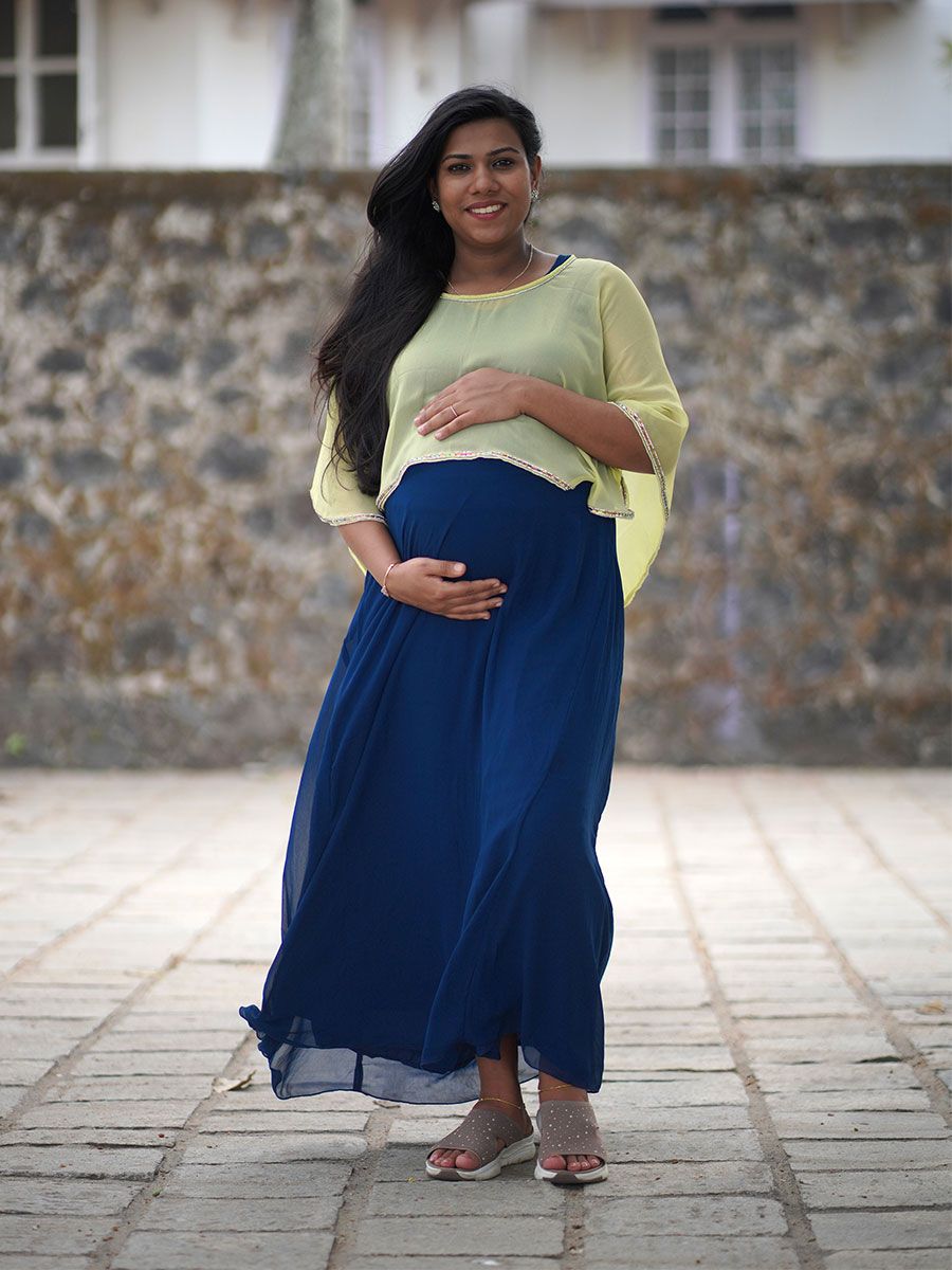 Maternity Baby Shower Peacock Blue