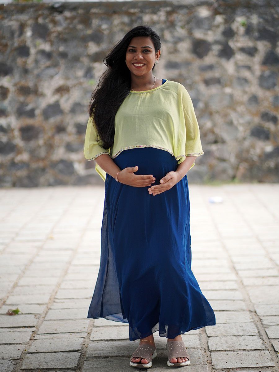 Maternity Baby Shower Peacock Blue