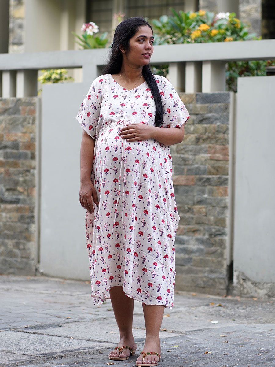 Maternity Short Night Gown Bex L Cream