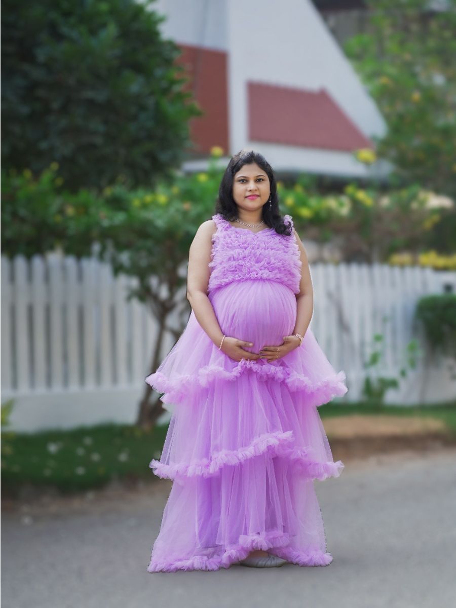 Baby Shower Lavender Net with Gathers