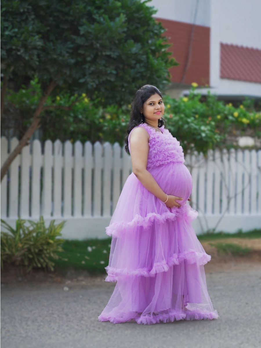 Baby Shower Lavender Net with Gathers