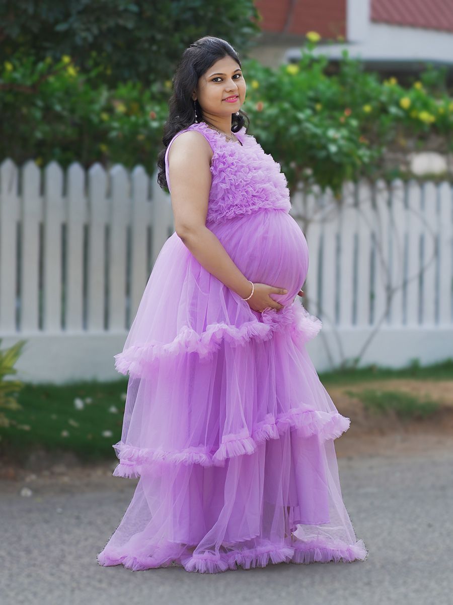 Baby Shower Lavender Net with Gathers