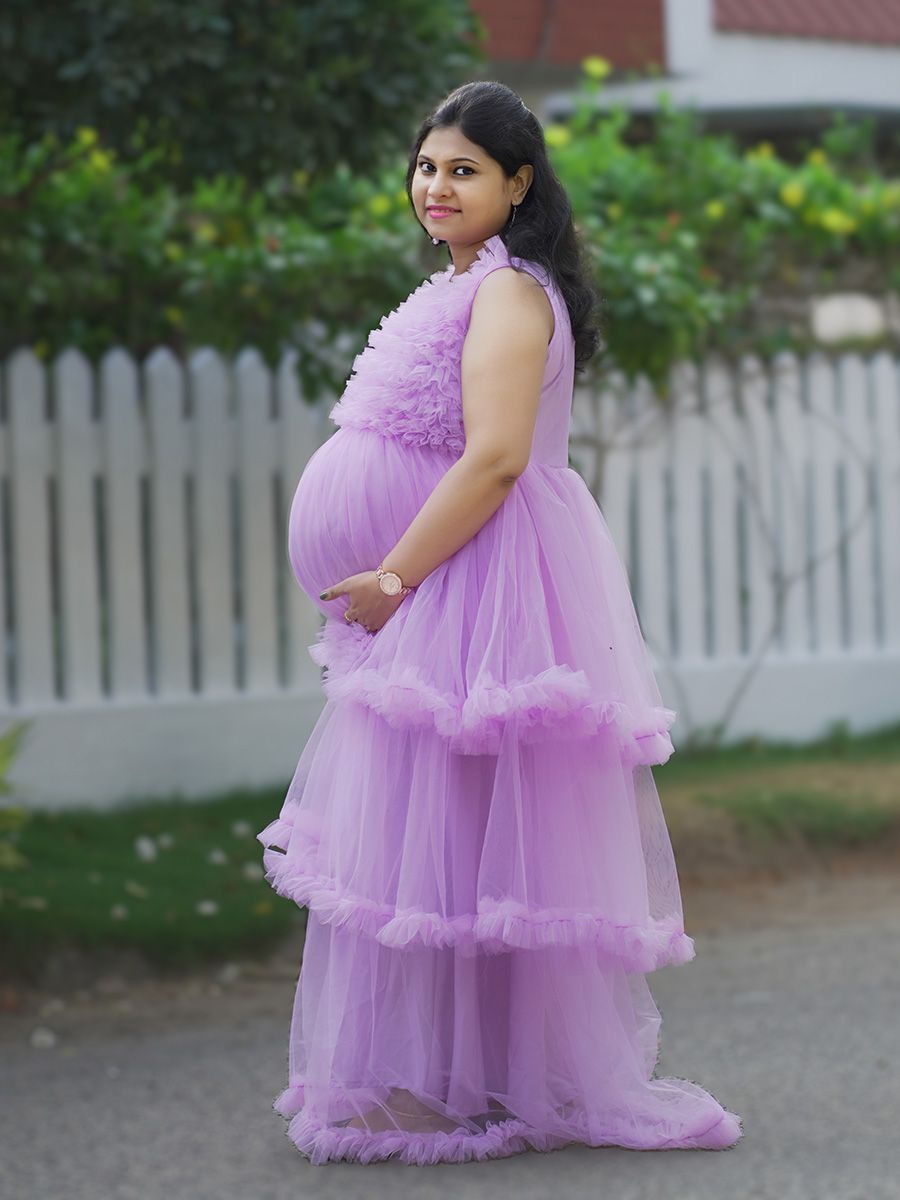 Baby Shower Lavender Net with Gathers