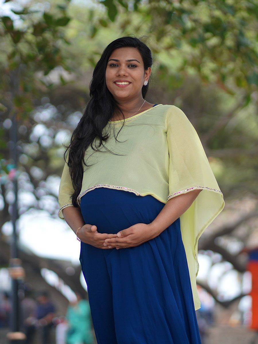 Maternity Baby Shower Peacock Blue