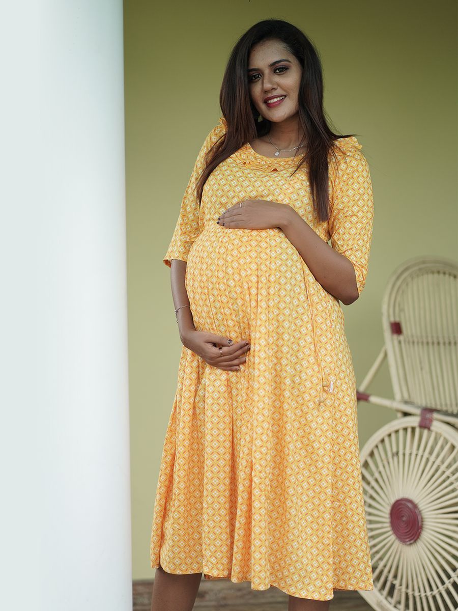 Maternity Top with Mask (Phoebe Yellow)