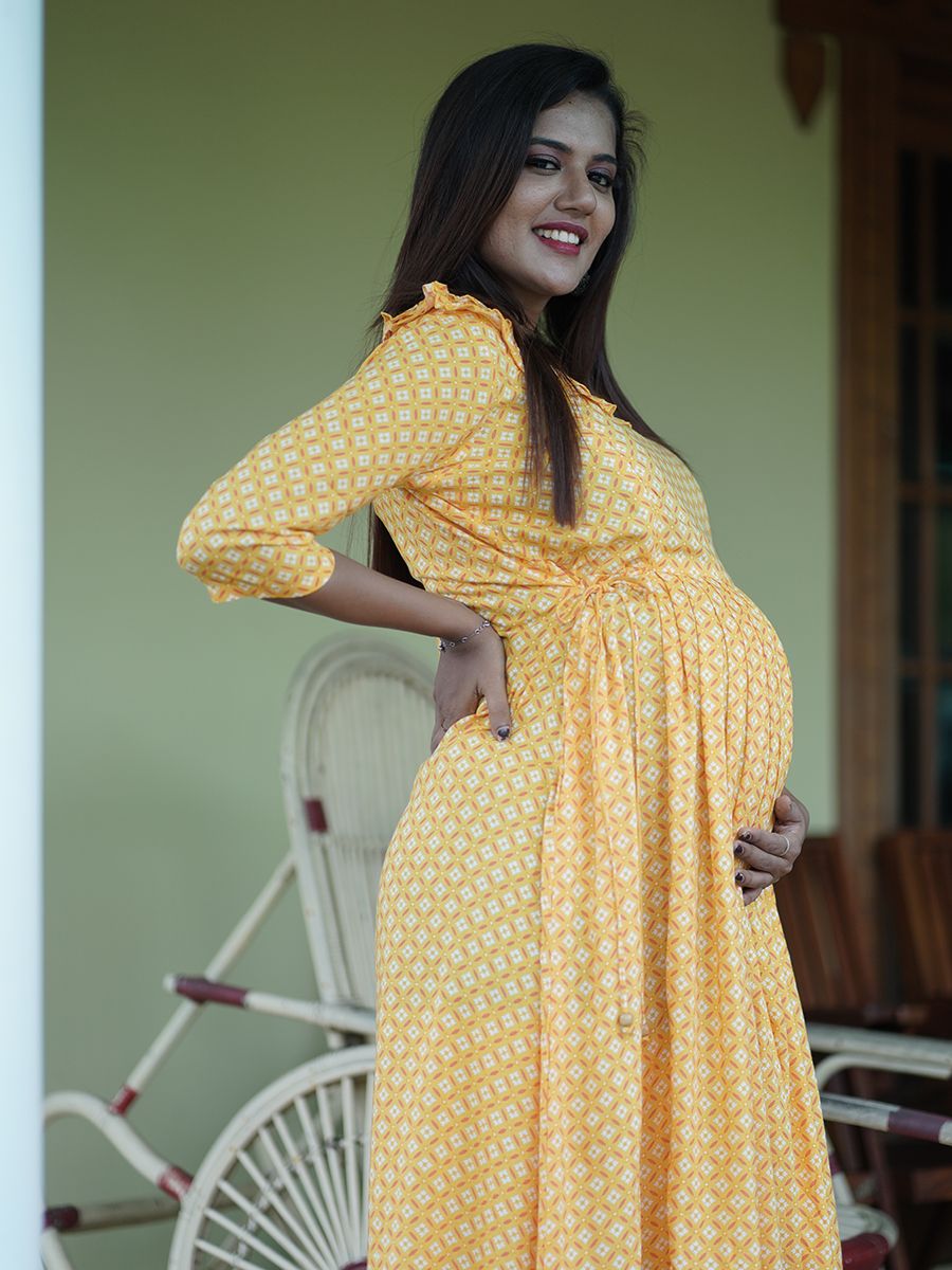 Maternity Top with Mask (Phoebe Yellow)
