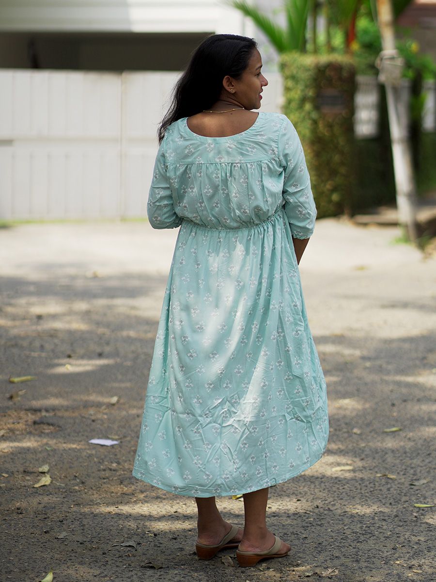 Maternity short Dress- Dina Pista Green