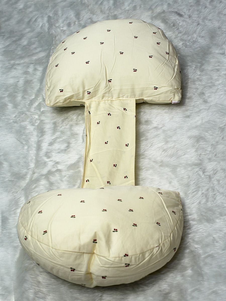 Ziva Organic Belly Pillow- Cherry Print