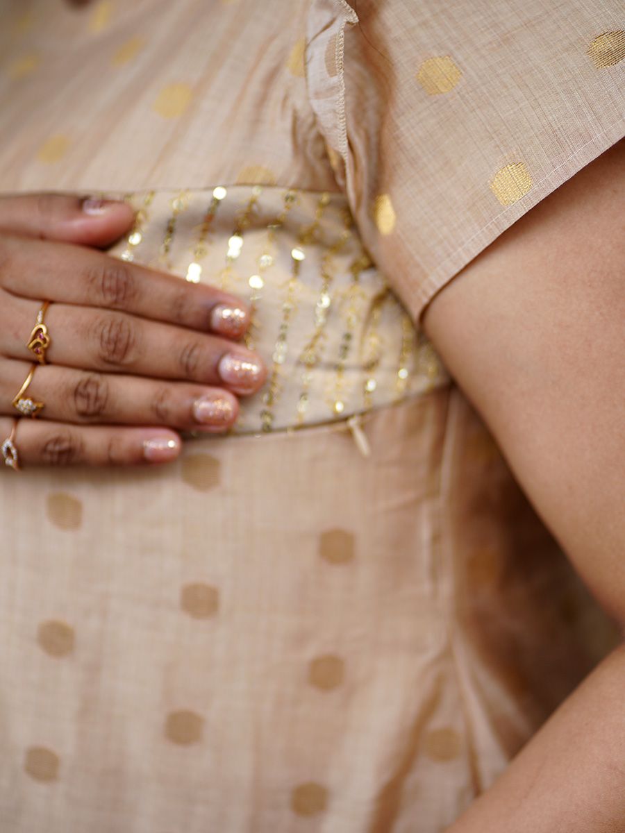 Maternity Short Dress - Onam Jael Cream