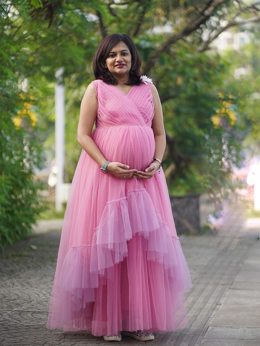 Baby Shower Net Gown Pink and Lavender