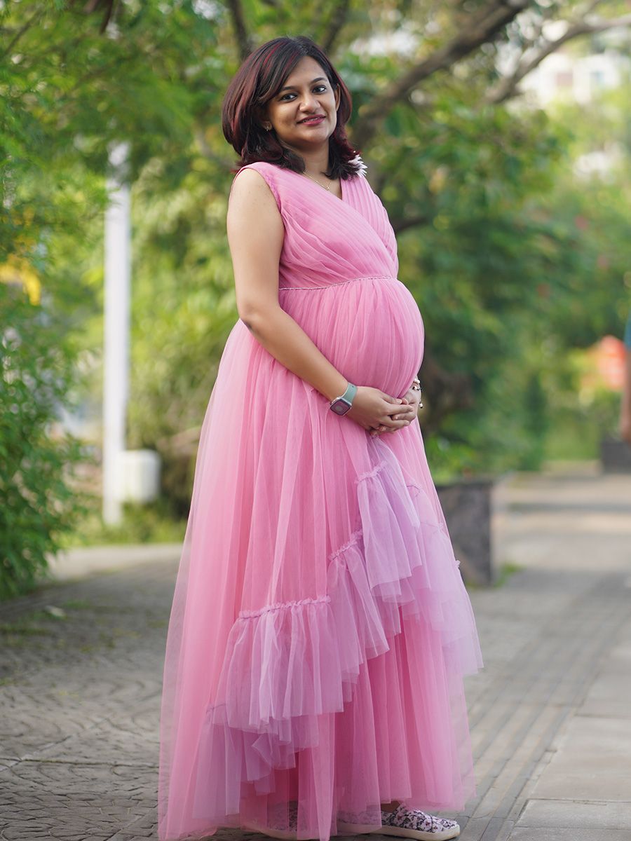Baby Shower Net Gown Pink and Lavender