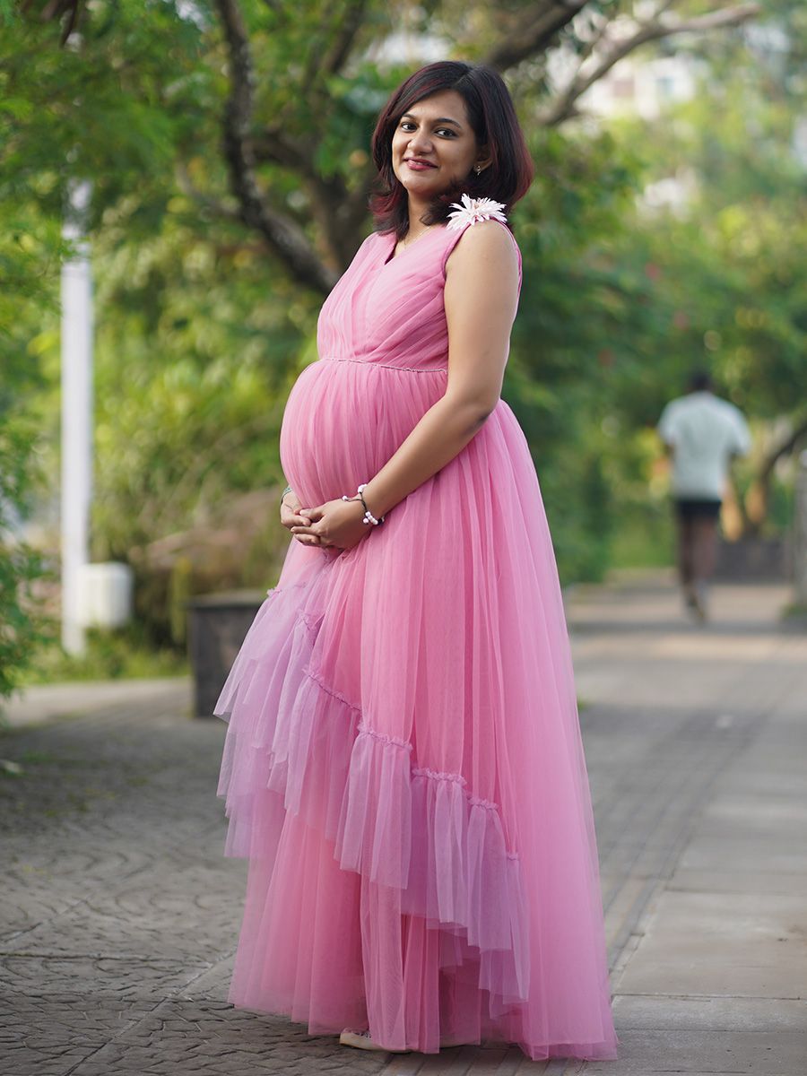 Baby Shower Net Gown Pink and Lavender