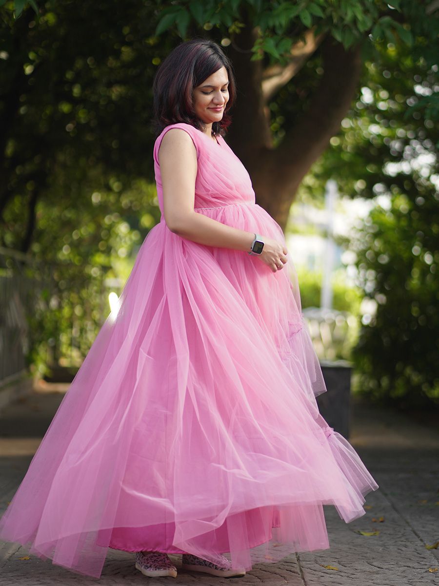 Baby Shower Net Gown Pink and Lavender