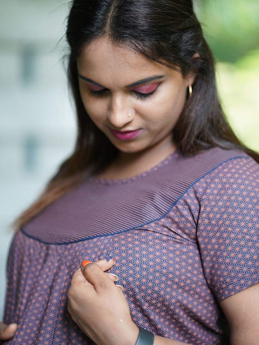 Maternity Pyjama Suit (Juliet Blue)