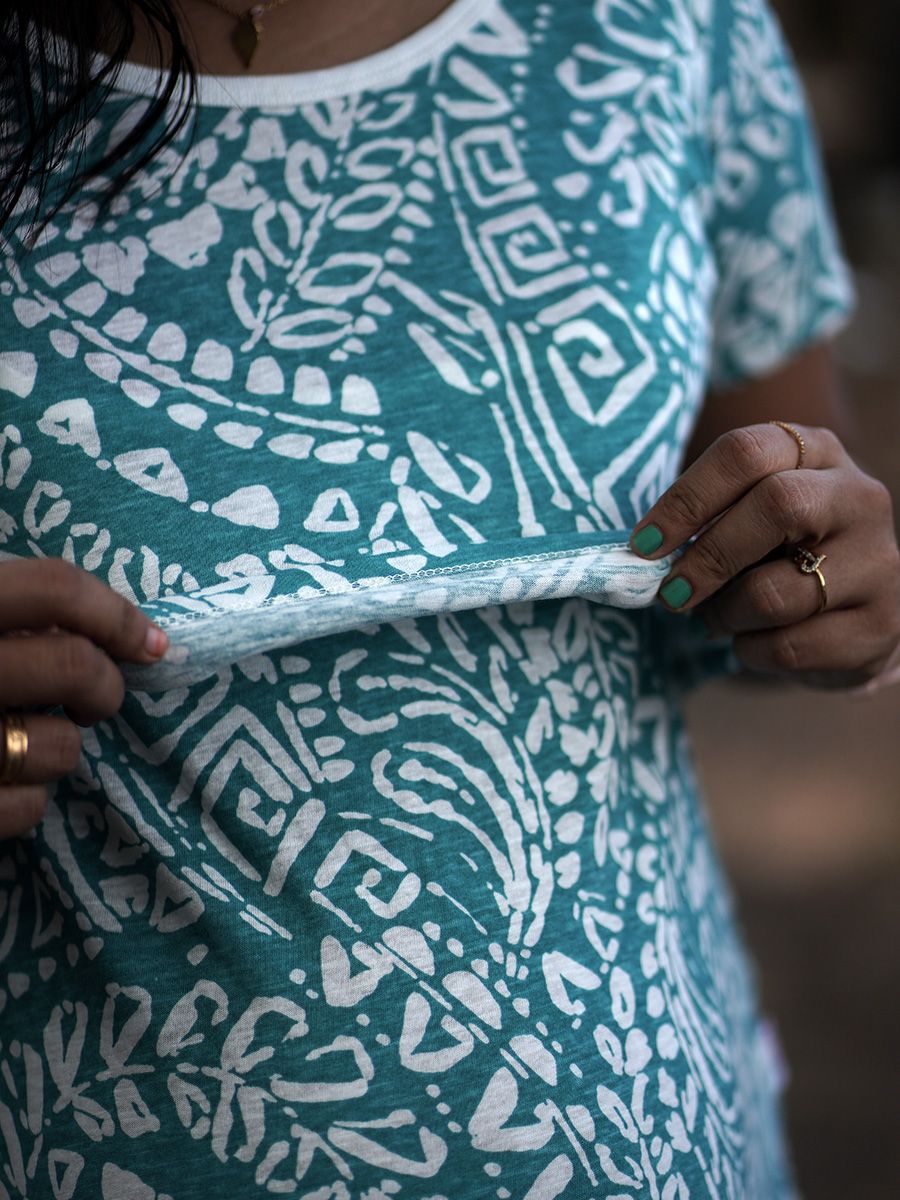 Maternity Short Zipless Dress-  Gilda Pale Green