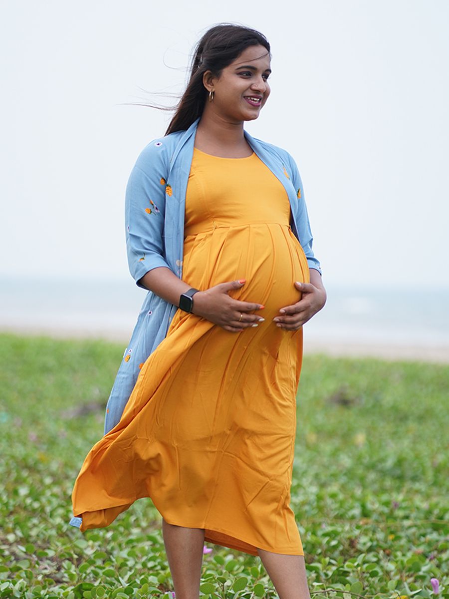 Maternity Short Dress with Jacket (Ash)