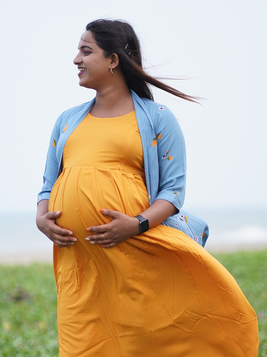 Maternity Short Dress with Jacket (Ash)