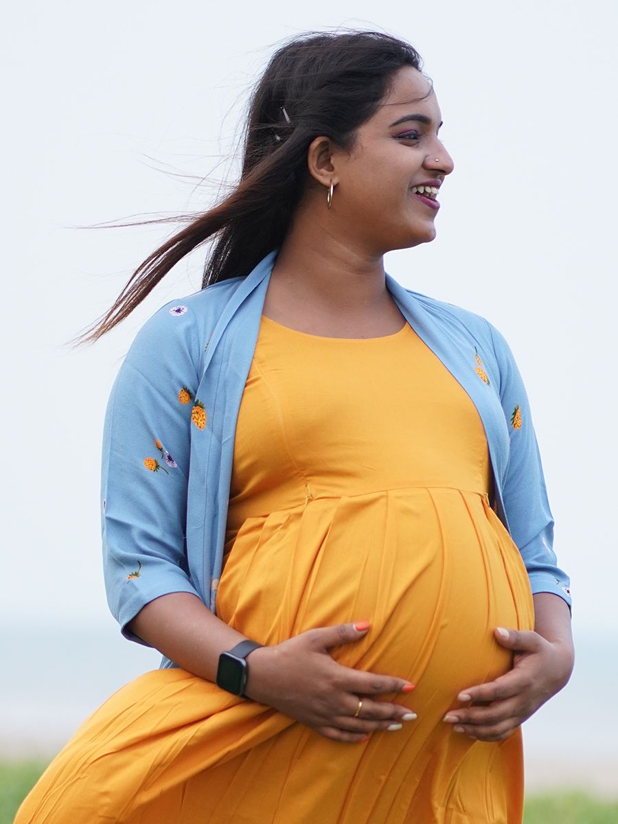 Maternity Short Dress with Jacket (Ash)