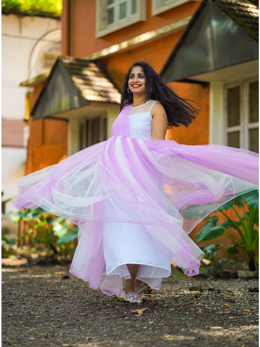 Maternity Baby Shower Lavender and White