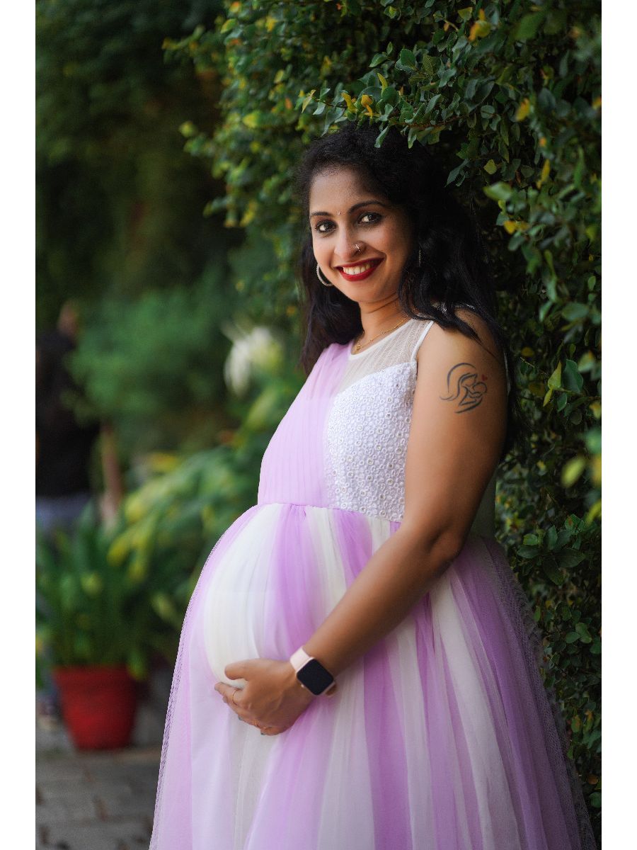 Maternity Baby Shower Lavender and White