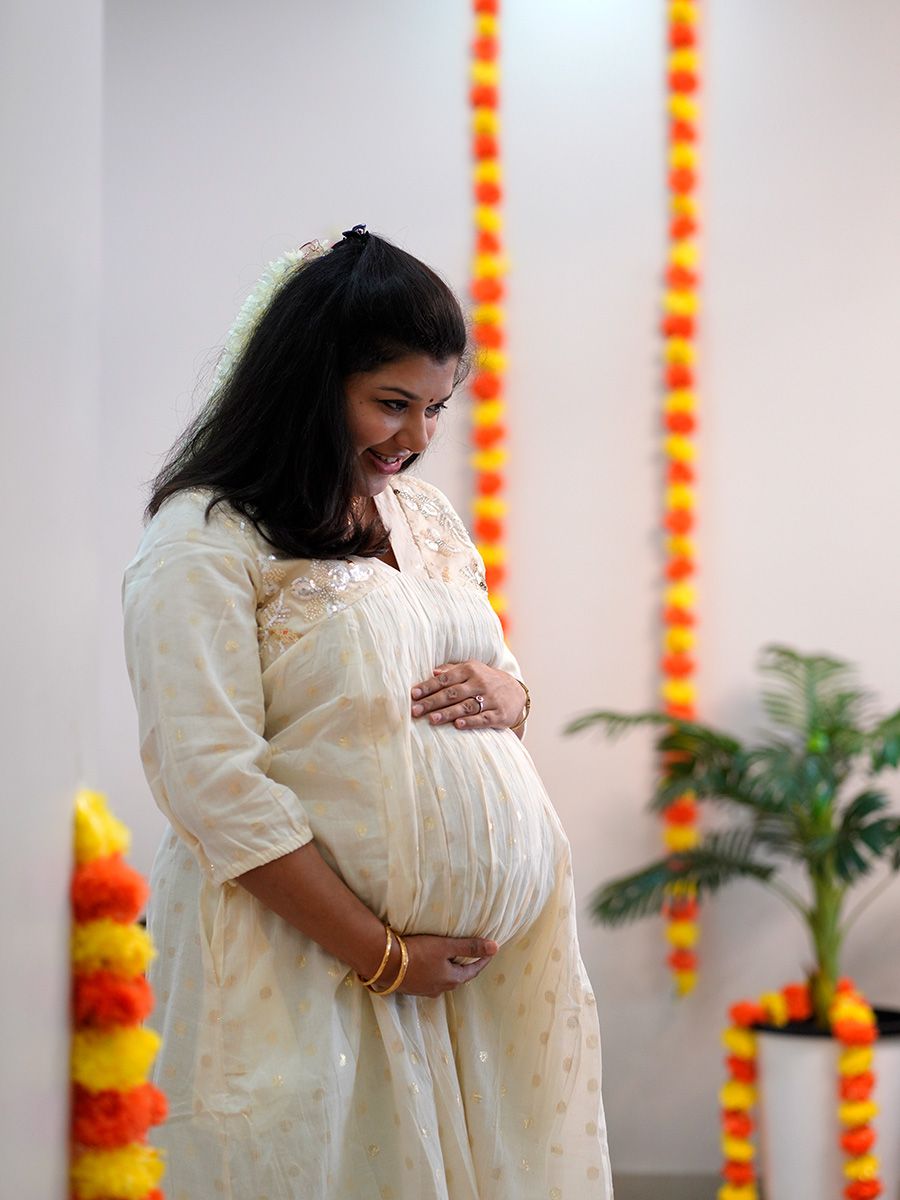 Maternity Midi Onam Festive Dress Clara