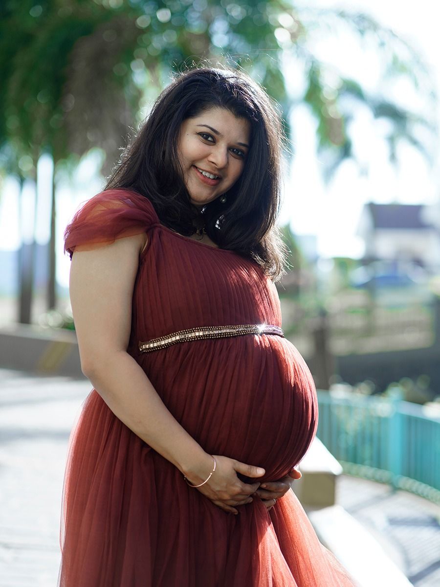 Maternity Baby Shower Brown Net ZIVAMOMS Maternity Baby Shower Brown Net ZIVAMOMS