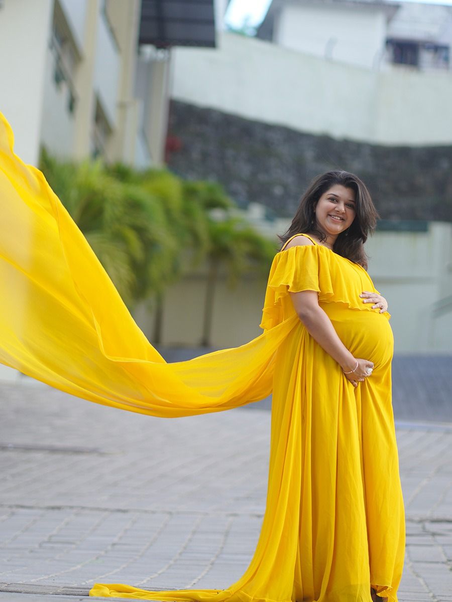 Maternity Baby Shower Mustard Yellow