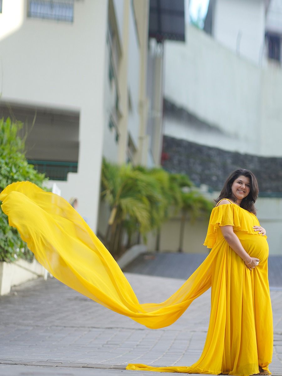 Maternity Baby Shower Mustard Yellow