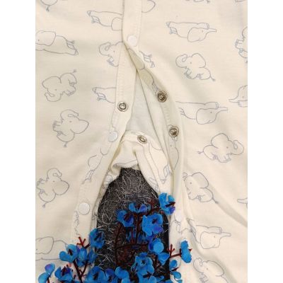 Baby Jumpsuit Boy- Elephant Print