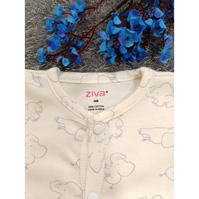 Baby Jumpsuit Boy- Elephant Print