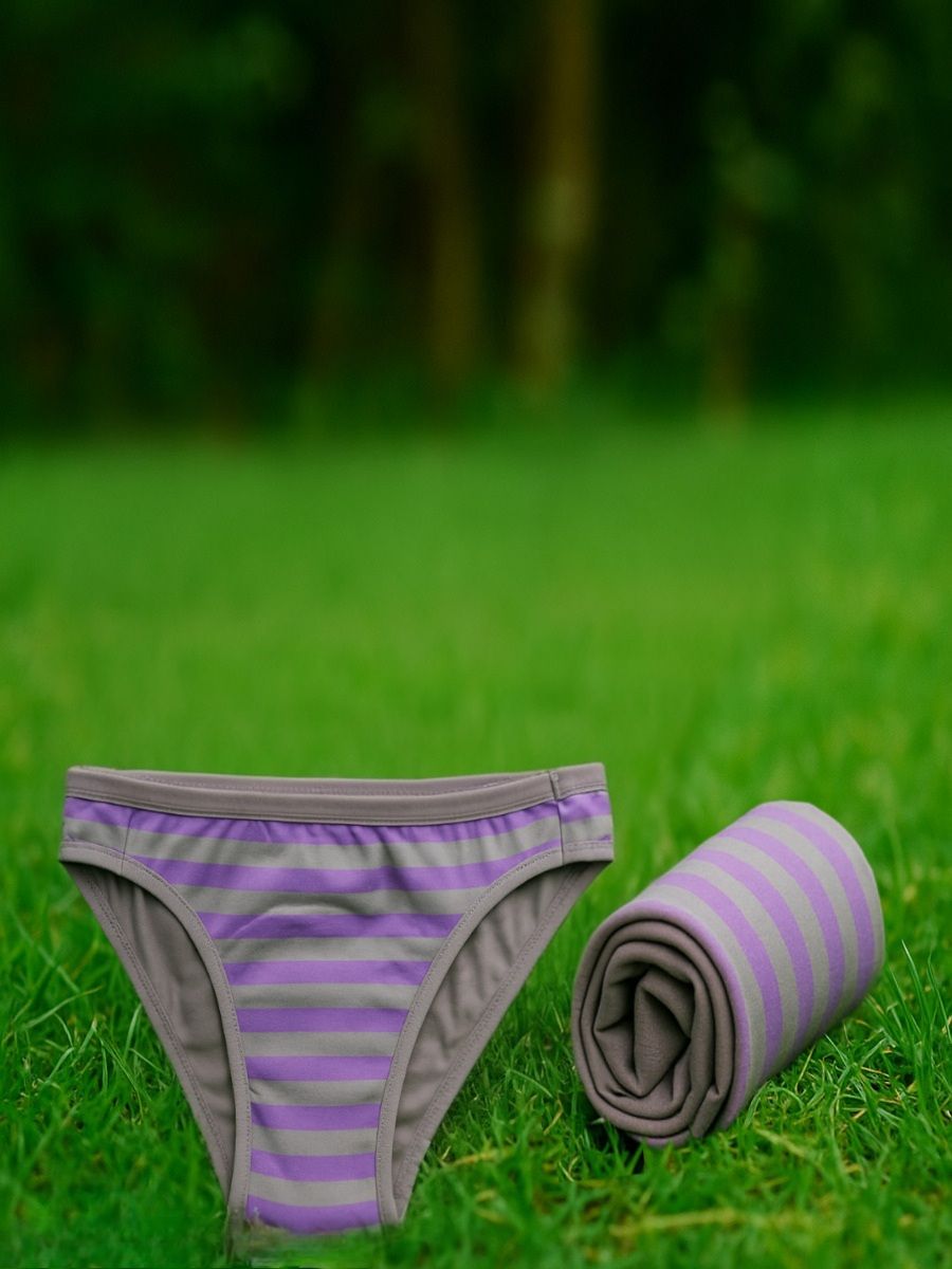Low Waist Panty (LW Stripe Purple)