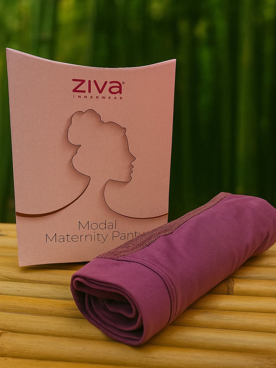 Maternity High Waist Modal Panty Wine