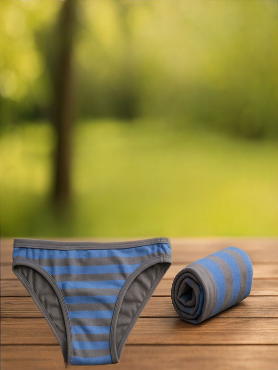 Low Waist Panty (LW Stripe Aqua Blue)