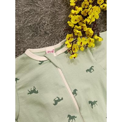 Sleepsuit/Cap- Boy(Horse print)