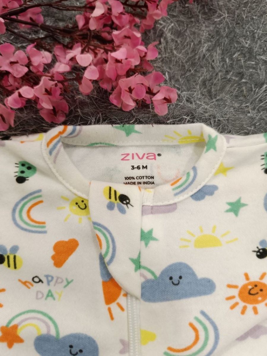 Baby Boy Sleepsuit/Cap- Sky Print