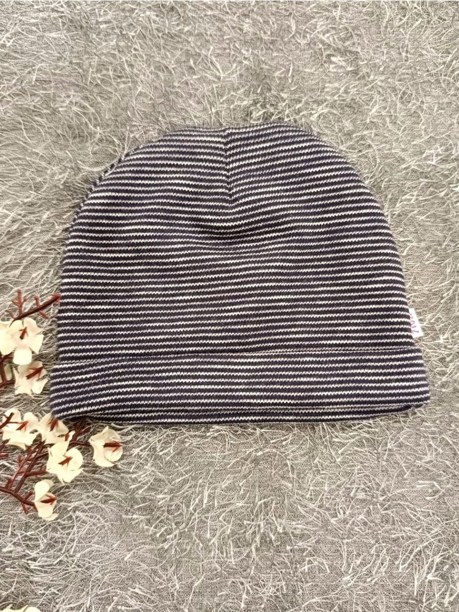 Baby Boy Sleepsuit/Cap- Ash Stripes