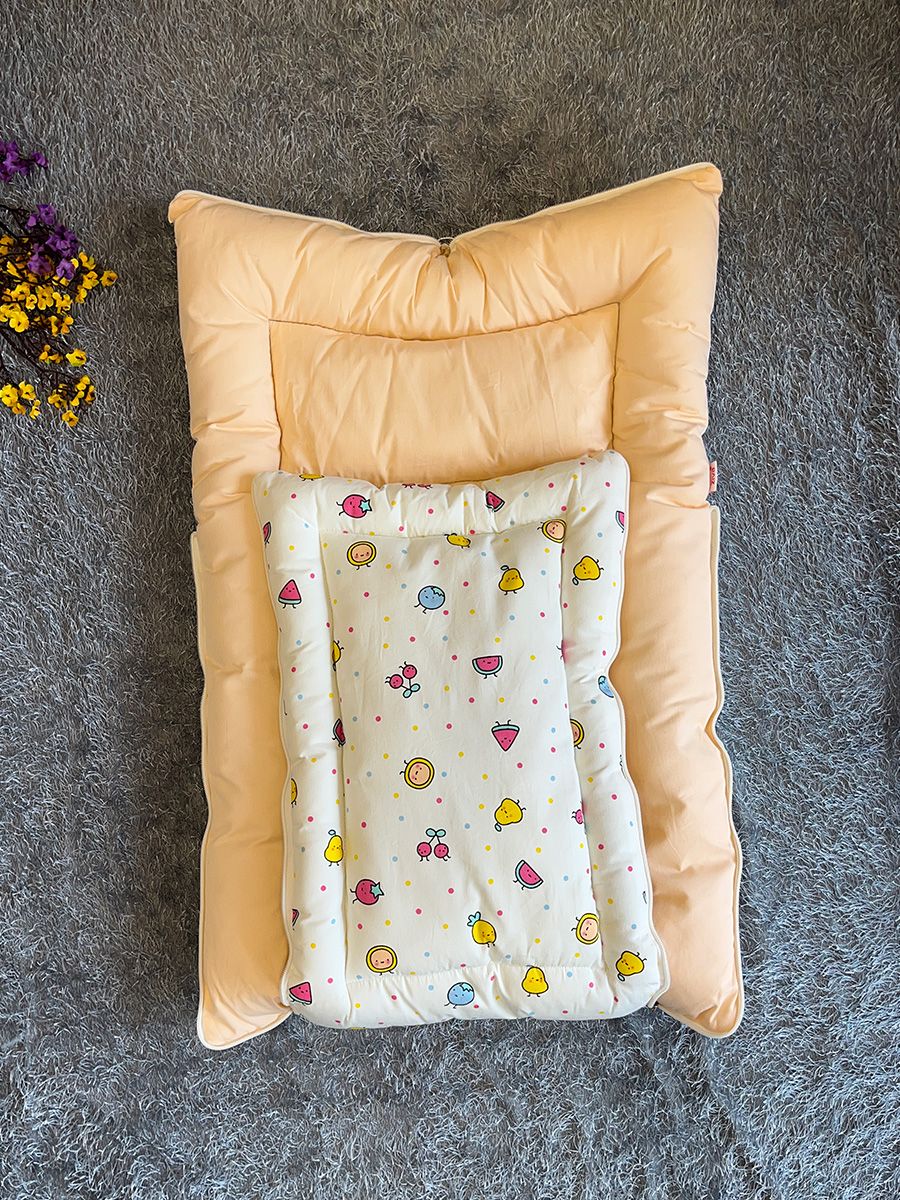 Ziva Double Shade Baby Bed Fruit Print Yellow