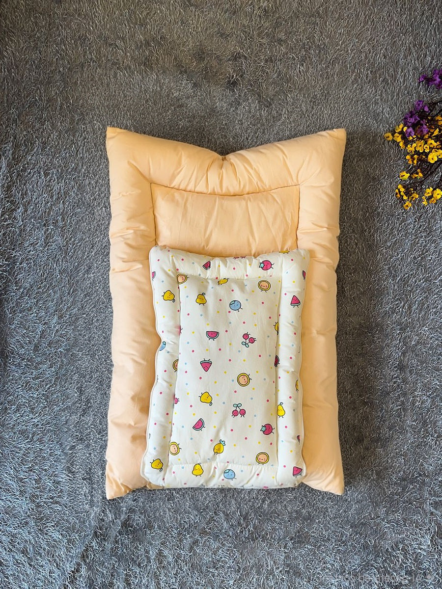 Ziva 3-in-1 Premature Baby Bed – Cotton Carry Nest cum Sleeping Bag (Double Shade Fruit Print)