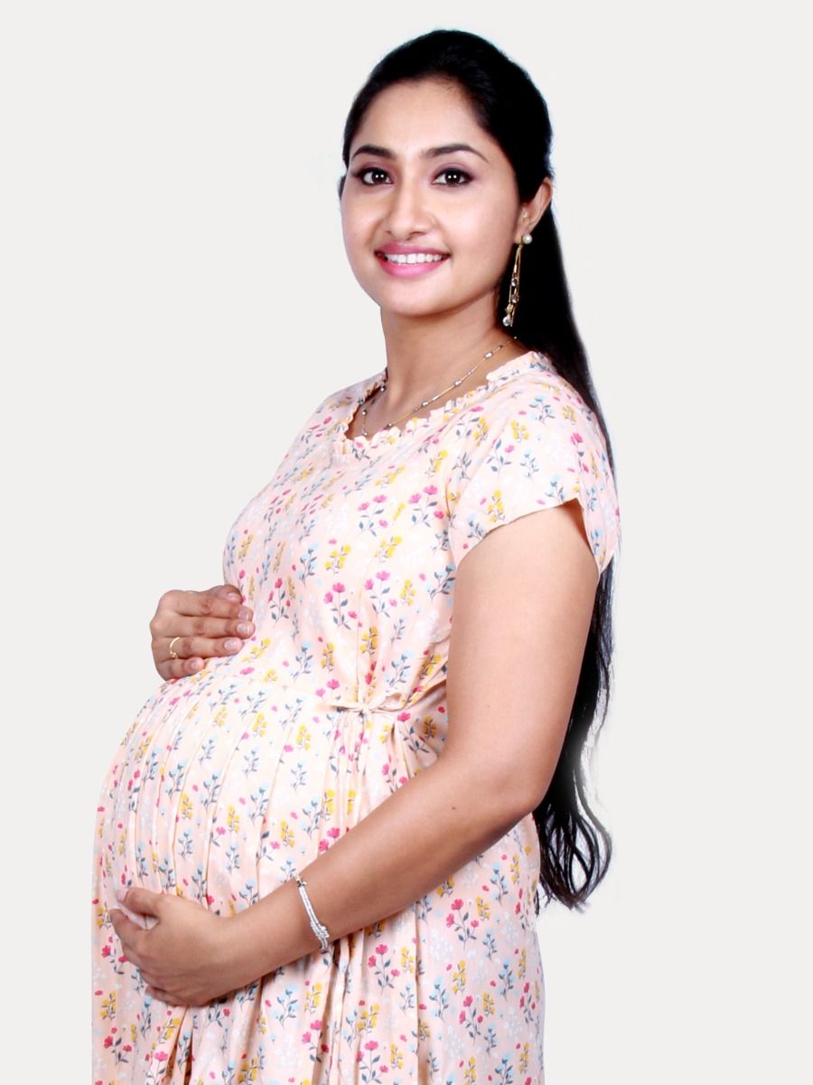 Maternity Maxi Dress with Free mask (HEMERA)