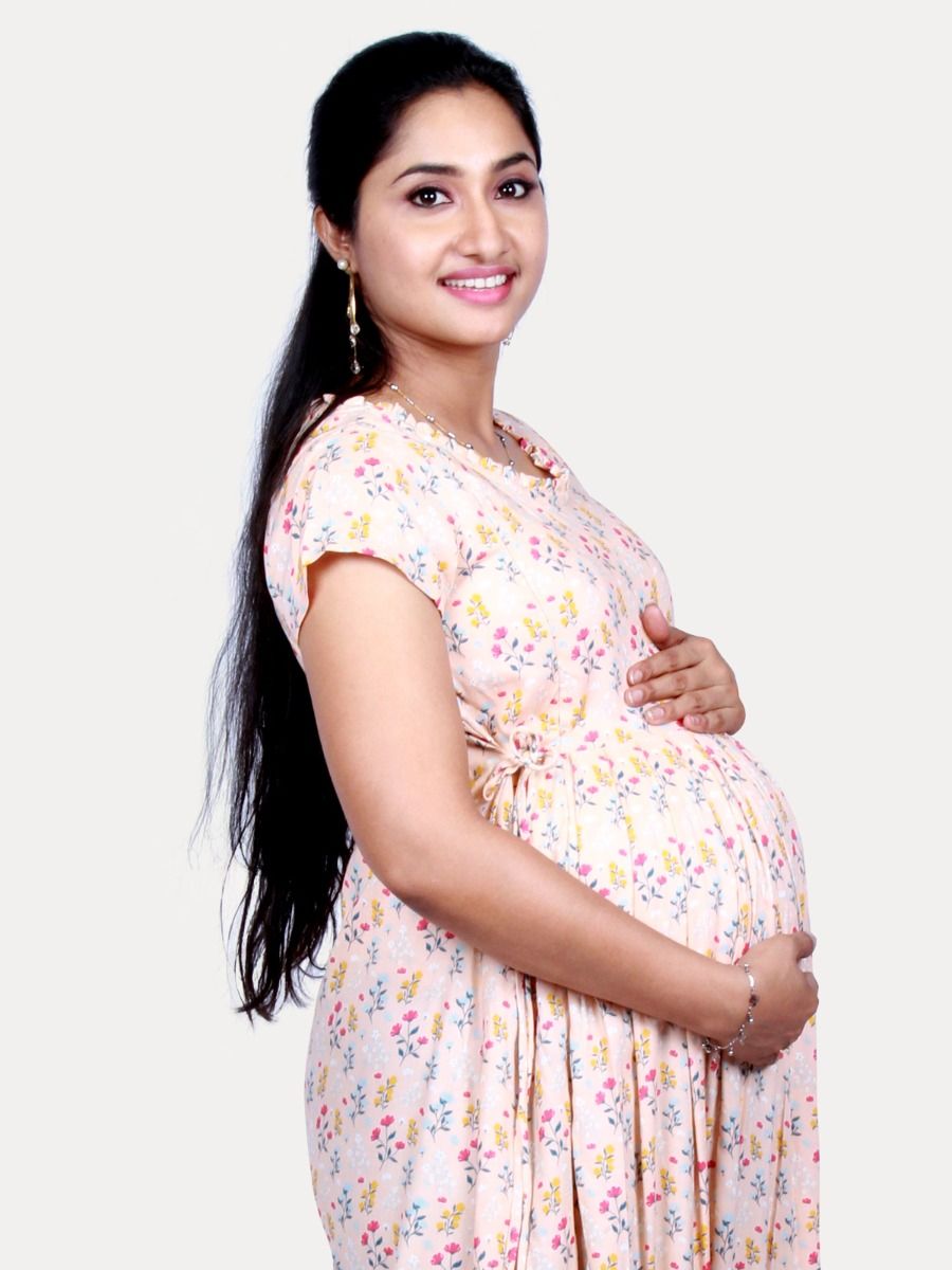 Maternity Maxi Dress with Free mask (HEMERA)