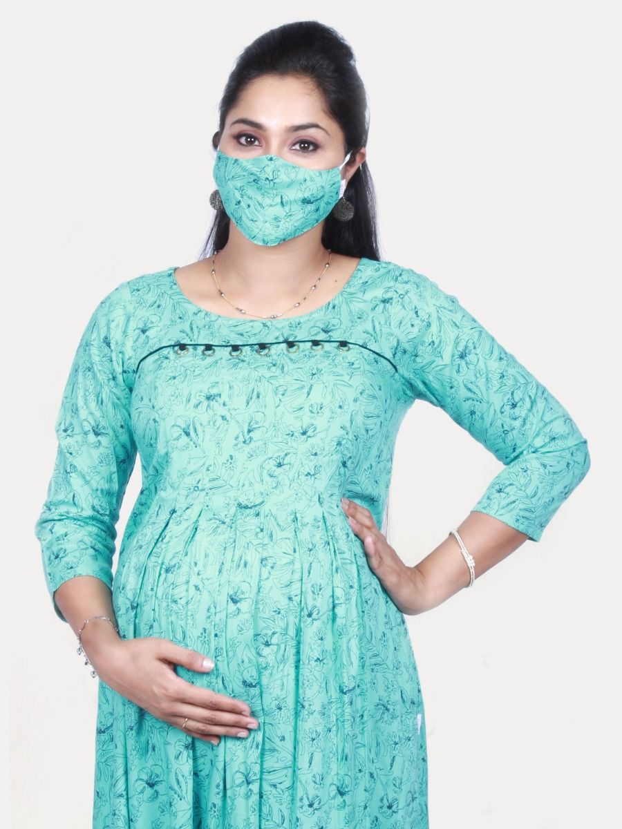 Maternity Midi Dress with FREE MASK (ANI)