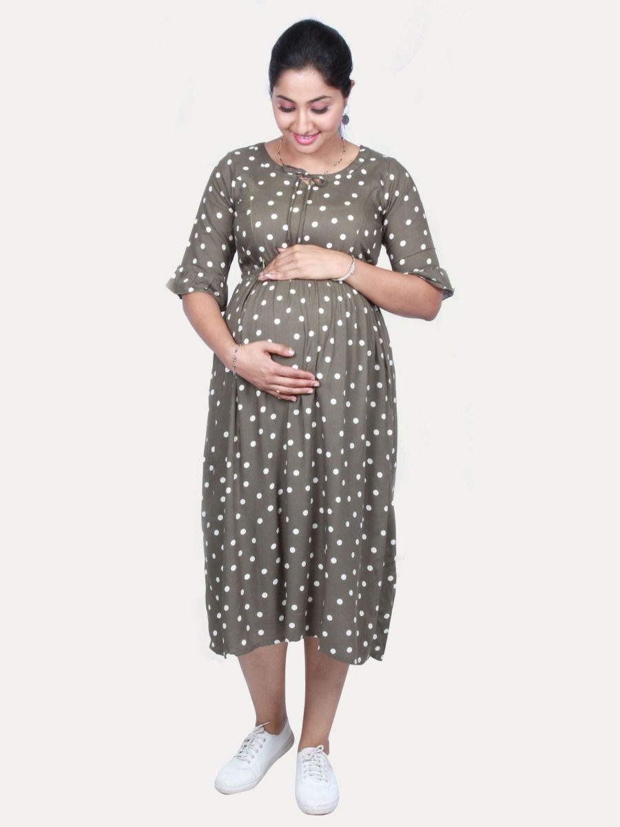 Maternity Midi Dress with FREE MASK (MISA)