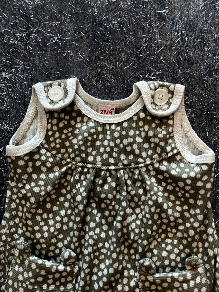 Baby Girl Frock Knitted with Panty Green