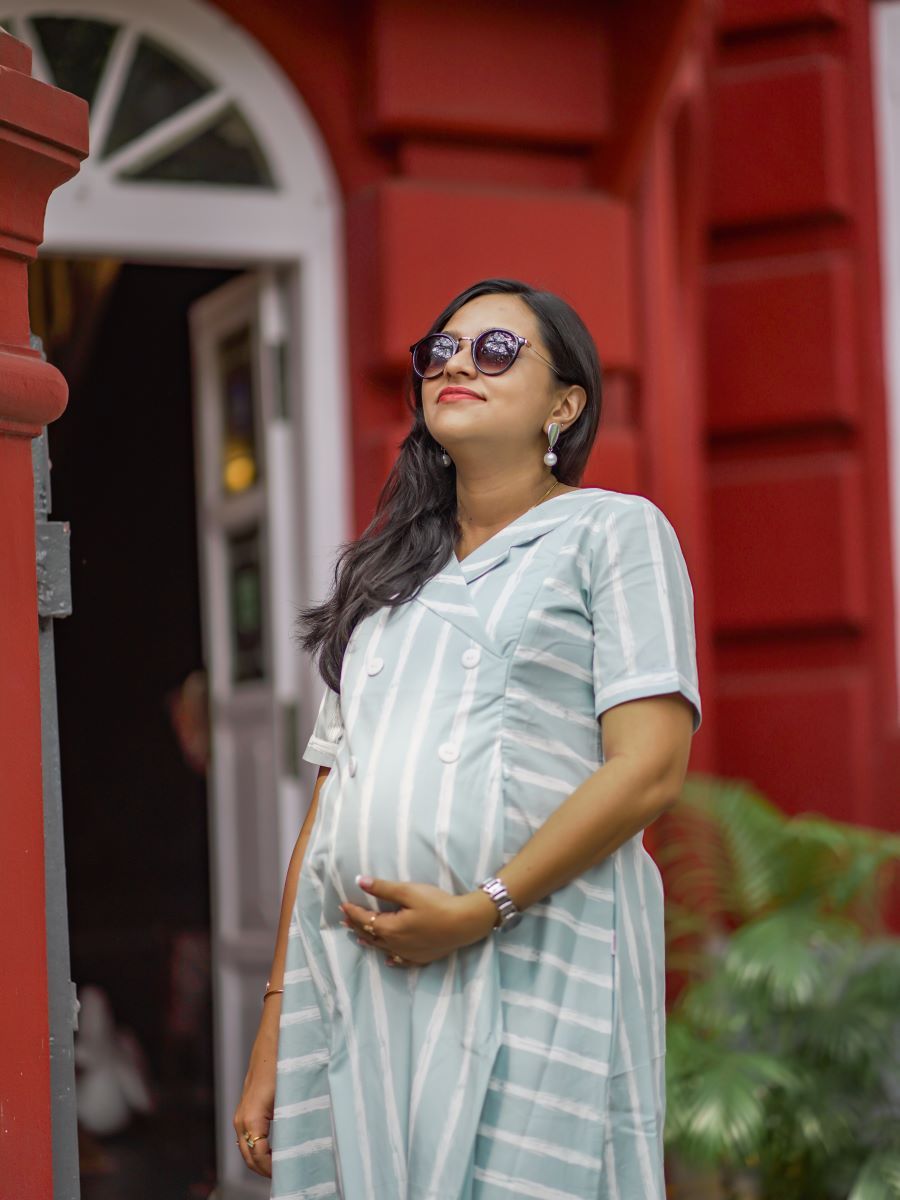 Maternity Kurta - Office Wear Elara L blue