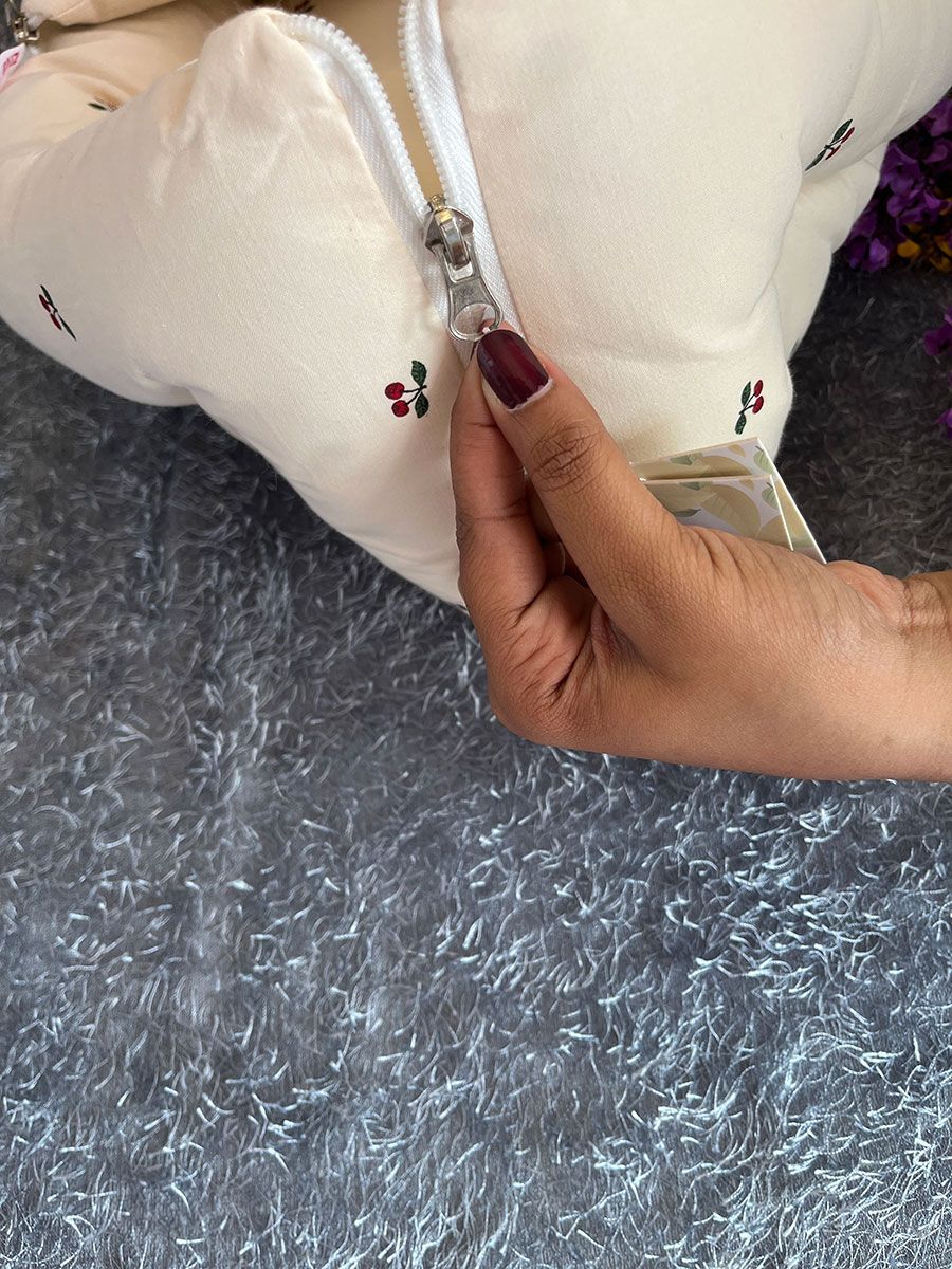 Organic Newborn Baby Bed- Cherry Offwhite