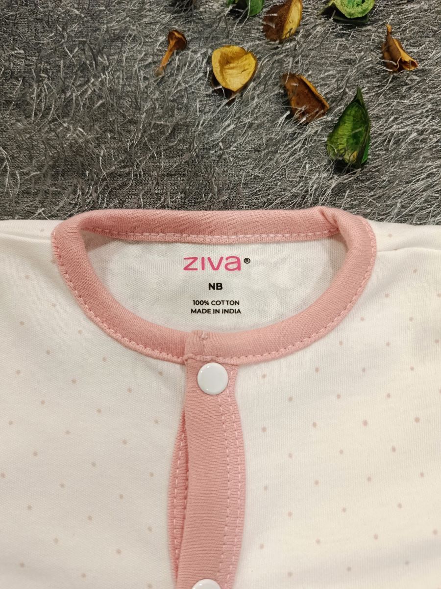 Baby Jumpsuit Girl- Pink Small Dot