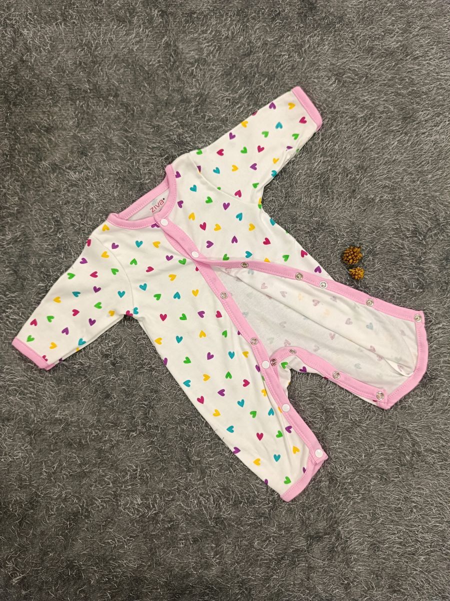 Baby Jumpsuit Girl- Multi heart