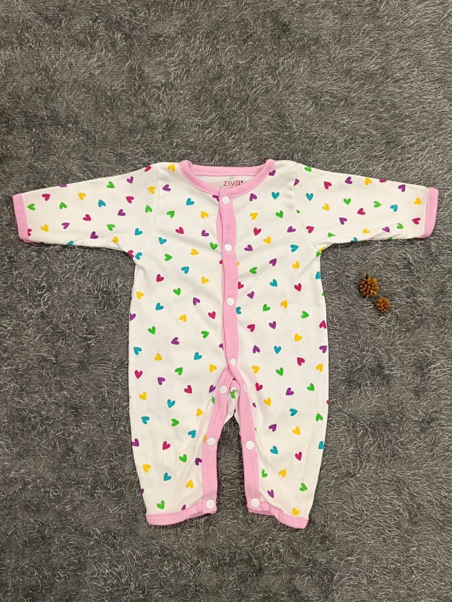 Baby Jumpsuit Girl- Multi heart